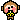 Monkey pixel icon eating a banana